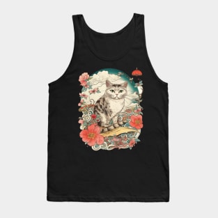 cat ukiyoe Tank Top